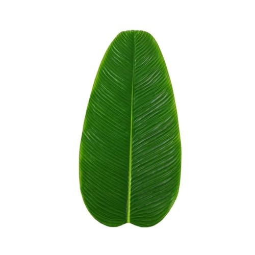 EasyByMall Hojas de plátano tropicales artificiales para fiestas hawaianas Luau, decoración temática de playa, frondas de palma de seda realistas para centros de mesa de boda