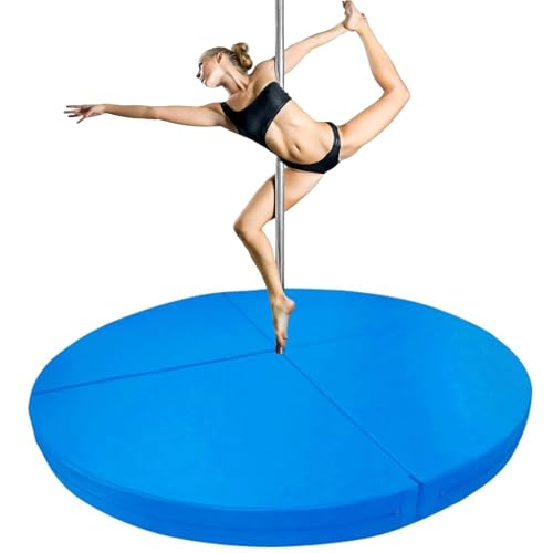 Pole Dance Mat - Tapete portátil plegable para entrenamiento de baile, almohadilla de seguridad ligera con asas de transporte