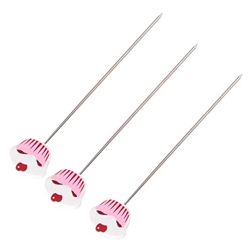 SOLUSTRE 3pcs Stainless Steel Cake Tester Baking Tool for Muffins Bread and Cakes Easy to Clean with Slip Grip for DIY Baking and Cooking