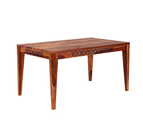 Image of Sheesham Wood Dining Table (69 * 34 * 30 inch) | Multi-Purpose uses Home and Office Desk | Dining Room Furniture | Wooden 8-Seater Dining Table |