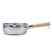 Fournitures de cuisine, pot Coquetier en acier inoxydable petit pot de lait pot de nouilles instantanées seule cuisinière à induction pot de soupe manche en bois pot universel style chinois, 8.7in