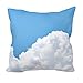 Poszewka na poduszkę niebieska niebo biała chmurka zadrukowana na sofę poduszka dekoracyjna Fall wytrzymała poduszka poduszka poduszka poduszka poduszka do przytulania biała 18 x 18