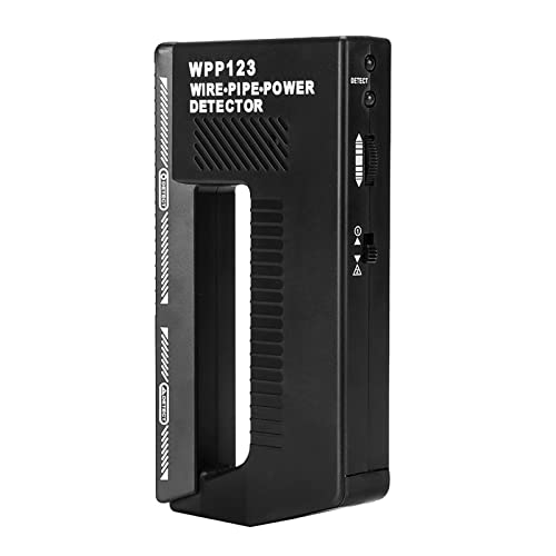 Wall Scanner Metal Detector High Sensitivity Adjustable Alert Pipe Power Multifunction Wall Scanner Wall Stud Finder Metal Detector for Adults AC Wire Wpp123 Plastic(Black)