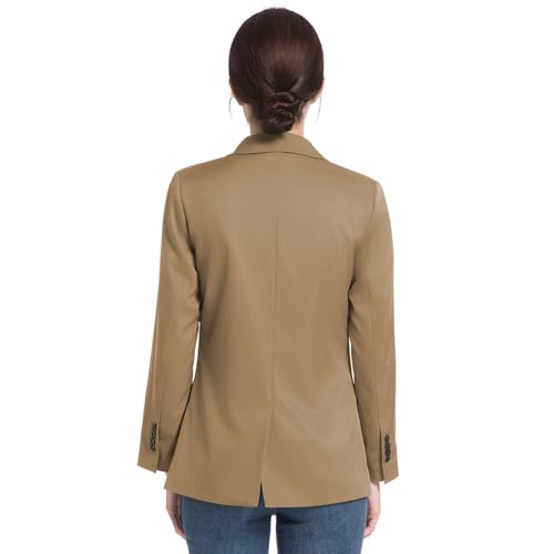 Garemcy Women's Business Casual Blazer Spring Fall Lapel Long Sleeve Open Front 2 Button Office Jacket Suit with Pockets4
