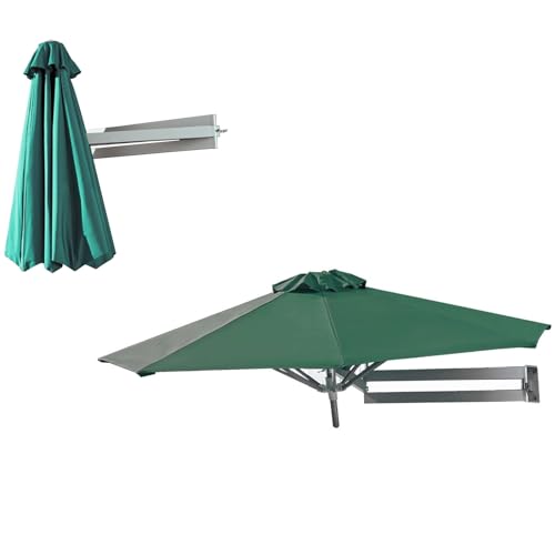 Sombrilla de Patio de Pared parasol exterior inclinable resistente a rayos UV para jardín