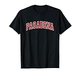 Pasadena California CA Vintage Sports Design Red Design T-Shirt