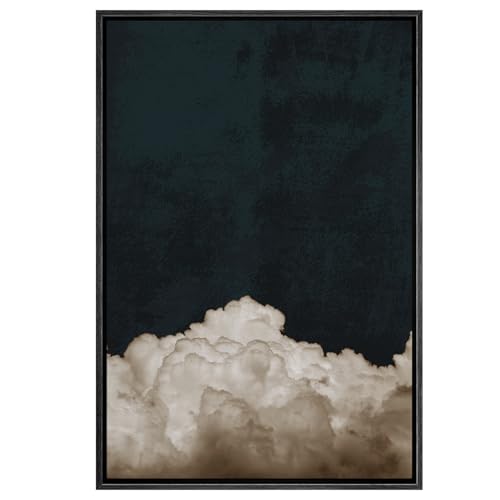 SIGNWIN Framed Canvas Print Wall Art Dark High Contrast Storm