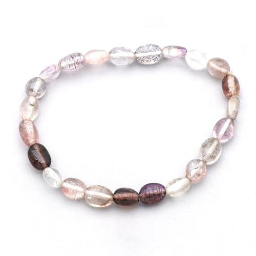Bracelet Super Seven en perles naturelles, cadeau spirituel ajustable pour hommes et femmes