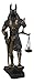 Ebros Ancient Egyptian God Anubis with Scales of Justice Statue Gods of The Dead and Afterlife Weighing The Heart Against Ostrich Feather Figurine 10