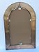 PUNCHED TIN MIRROR arched mixed mexican tile, handmade wall decoration
