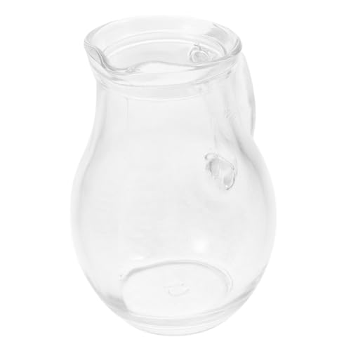 VALICLUD Pichet à Lait Verre Transparent Cruche Multifonction pour Vin Petit Pichet Design Unique pour Desserts et Réceptions