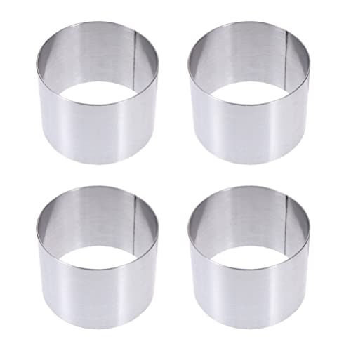 PRETYZOOM 4pcs Mini Round Mousse Cake Molds Baking Tools for Desserts Easy Demoulding - and Biscuits
