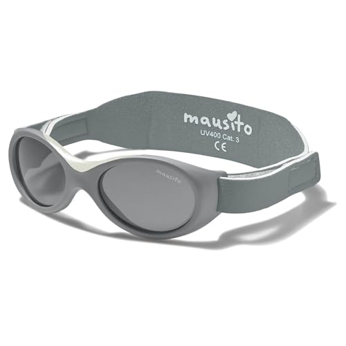 Mausito BABY sunglasses 0-24 months | Flexible BPA-Free infant sunglasses with adjustable strap | 100% UV Protection Sunnies