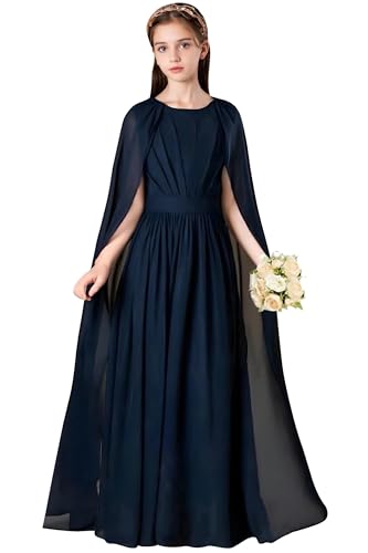 Chiffon Junior Bridesmaid Dresses for Girls Flutter Sleeves Pageant Formal Gown Party Wedding Flower Girl Dress