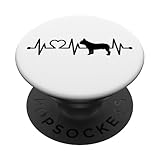Herzschlag Französische Bulldogge Pulse EKG Bouledogue PopSockets Klebender PopGrip