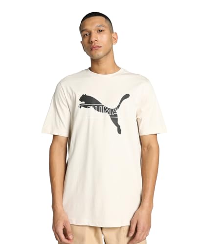 Image of Puma Men Cotton Graphic Print Regular Fit T-Shirt