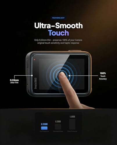 Image of iDaPro Screen Protector for Insta360 Ace Pro 2 with subscreen film,9H Glass