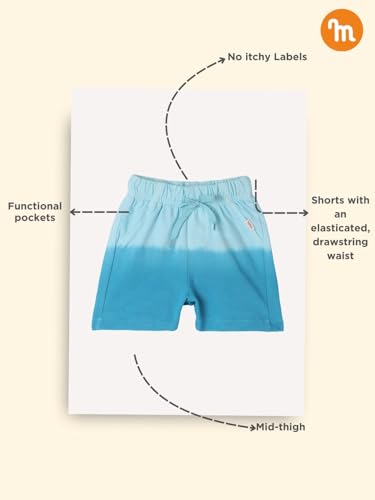 Image of Milou Girls 100% Cotton Stripes Allover Print Biowash Shorts | Soft & Breathable, Safe Dyes, Label-Free Comfort