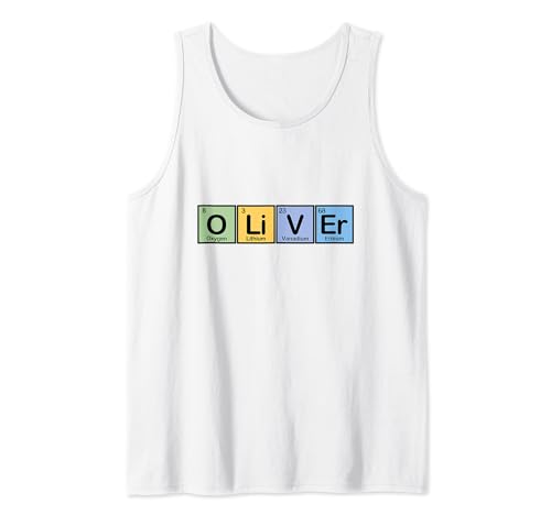 Oliver Spelled Out With Elements For Person Named Oliver Tank Top