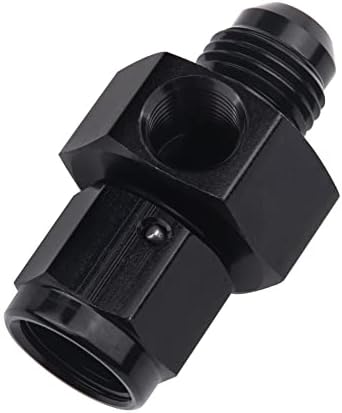 EVIL ENERGY 6AN Male Flare to -6 Female Swivel with 1/8 NPT Gauge Port Fuel Pressure Take Off Fitting Adapter Aluminum