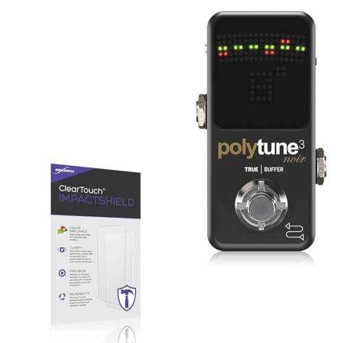 BoxWave Screen Protector Compatible with TC Electronic Polytune 3 Noir - ClearTouch ImpactShield (2-Pack), Impenetrable Screen Protector Flexible Film