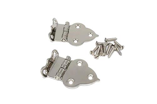 Hoosier Hinges Antique Cabinet Hinges 3/8" Offset Cabinet Hinge Furniture Hinge Sellers Boone Nappanee Mcdougal Cabinet Hinge Polished Nickel Boat Hinge - Sold In Pairs #TOP1