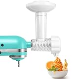 Frozen Fruit Ice Cream Attachment for Kitchenaid Stand Mixer, Dairy-Free Sorbet Gelato Maker, Dessert and Soft Serve Frozen Yogurt - Healthy Dessert Fruit Soft Serve Maker