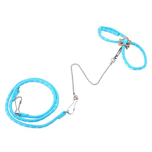 YOUTHINK Arnés para Animales Pequeños Correa Arnés Ajustable Conejillo de Indias Hámster Hurón Correa de Plomo de Entrenamiento con Campana de Buscador(Azul)