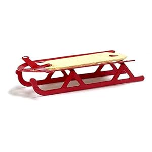 Dollhouse miniature flyer sled d4253  urban country home decor