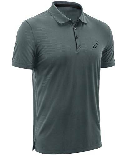 NY Threads Men's Golf Polo Shirt UPF 70+ Regular Fit Moisture Wicking Quick Dry Performance Short Sleeves Polo