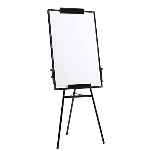 Tableaux Blancs Réglable en Hauteur Tableau Blanc Trépied, Disponible des Deux Face, White Board 90 * 60cm