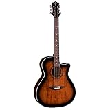 Luna Art Vintage Grand Auditorium Acoustic-electric Guitar - Distressed Vintage Brownburst