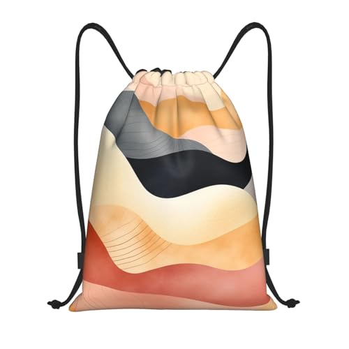 ASLKXOPEMG Mochila con cordón para deportes, gimnasio, bolsa de cuerda para yoga, viajes, Negro, S