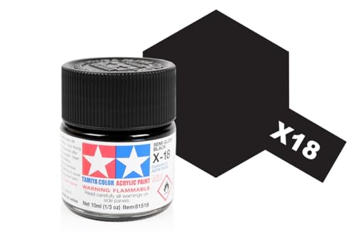 Acryl Farbe 10ml seidenmattes Schwarz X18