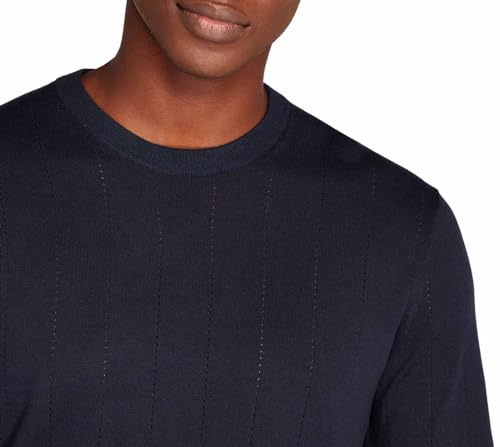 Club Monaco Men's Cotton Silk Crew Sweater, Navy/Bleu Marine3