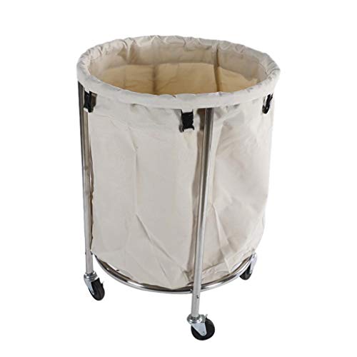 YuanYu Storage Car - Stainless Steel Service Car Thick Rectangular Tool Cart Hotel Room Cleaning Trolley shelf trolley (Size : 53 * 53 * 81cm)