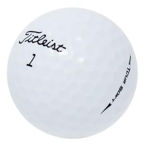 LostGolfBalls - 50 Titleist Tour Soft Golf Balls in Mint Condition, 2023 Year Model, Like New Quality, Recycled Used Golf Balls, White