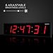 Ivation Oversized Large Digital Wall Clock - Big LED Digital Clock w/Large Display, Shelf or Wall Mount (36 Inch - Red) 6 Brightness Levels | Time Memory | Remote, Mounting Holes & Hardware