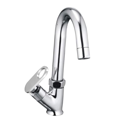 Image of ESOW Kitchen Drinking Water Faucet, 100% Stainless Steel, Swan Neck Tap Basin | Sink Faucet 360 Swivel | Table Top Pillar Cock | Tap Sink for Home, Bathroom & Office (Alive)