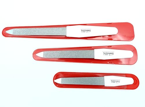 3 Profi Nagelfeilen Solingen original H.Herder Saphir Feile Maniküre Nagelfeile Metall Fein Grob Set Solinger Qualität