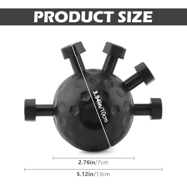 Finger Grip Strengthener, Adjustable Hand Grip Strength Trainer, Stress Relief Ball Finger Exerciser Gripper Tool for Muscle Building and Injury Recover