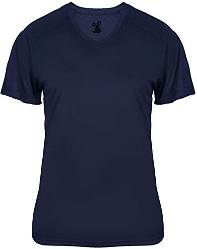 Badger Sports Ultimate Ladies' V-Neck Tee Navy Medium