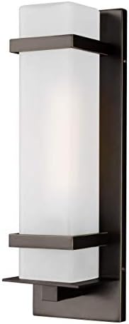 Sea Gull Lighting Generation 8520701EN3-71 Contemporary Modern Outdoor Wall Lantern from Seagull-Alban Collection Dark Finish, Small One - Light, Antique Bronze