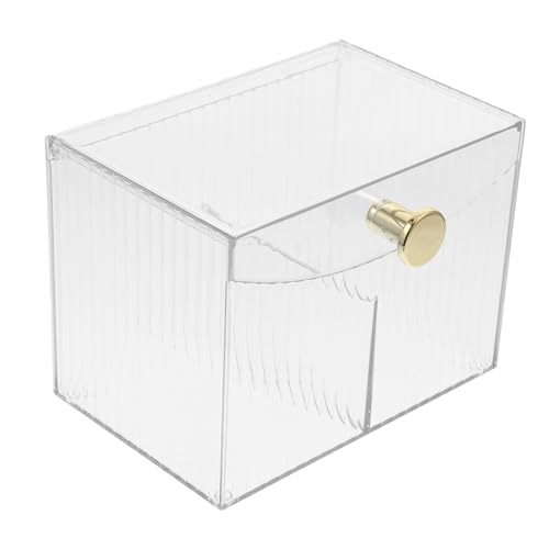 WRITWAA Caja De Almacenamiento De Maquillaje Pequeña Caja Organizadora De Maquillaje De Escritorio Tapas Estuche Portátil Para Cosméticos Estante De Almacenamiento De Cosméticos Rosa