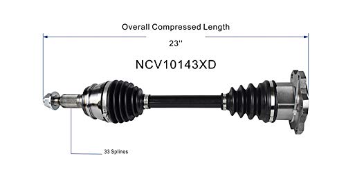 Gsp Ncv10143Xd Xd Series Cv Axle Shaft Assembly For Extreme Weather Environments - Left Or Right Front (Driver Or Passenger Side) #TOP4