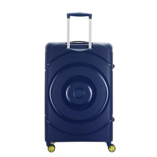 Image of American Tourister Polycarbonate Material Circurity Max 77 cm Small Hardside Cabin Suitcase with Xtrasecu 3-Point Locking System & Double Spinner 8 Wheels for Unisex - Deep Blue