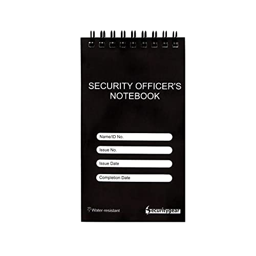 Security Officers Pocket Notizbuch, Seriennummeriert, wasserdichtes Papier, 100 Seiten, Steinpapier, 150 x 85 mm, 1 Stück