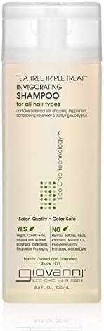 شامبو جيوفاني عضوي بخلاصة شجرة الشاي من جيوفاني خالي من البارابين والكبريتات والزيوت المعدنية والالوان والبولي ايثلين جلايكول، معتمد من وزارة الزراعة الامريكية لجميع انواع الشعر، 250 مل (اميركي) شامبو جيوفاني عضوي بخلاصة شجرة الشاي من جيوفاني خالي من البارابين والكبريتات والزيوت المعدنية والالوان والبولي ايثلين جلايكول، معتمد من وزارة الزراعة الامريكية لجميع انواع الشعر، 250 مل (اميركي)