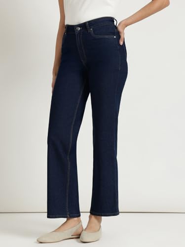 Image of FableStreet Women's Mid Waist Jeans |Wide Leg Jean - Perfect for Travel, Party & Everyday Use