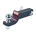 864169 REYSUN Trailer Hitch Ball Mount Starter Kit with 2-inch Trailer Ball and 5/8-inch Hitch Pin Kit, Fits 2-inch Hitch Receiver, 2-inch Drop, Matte Black